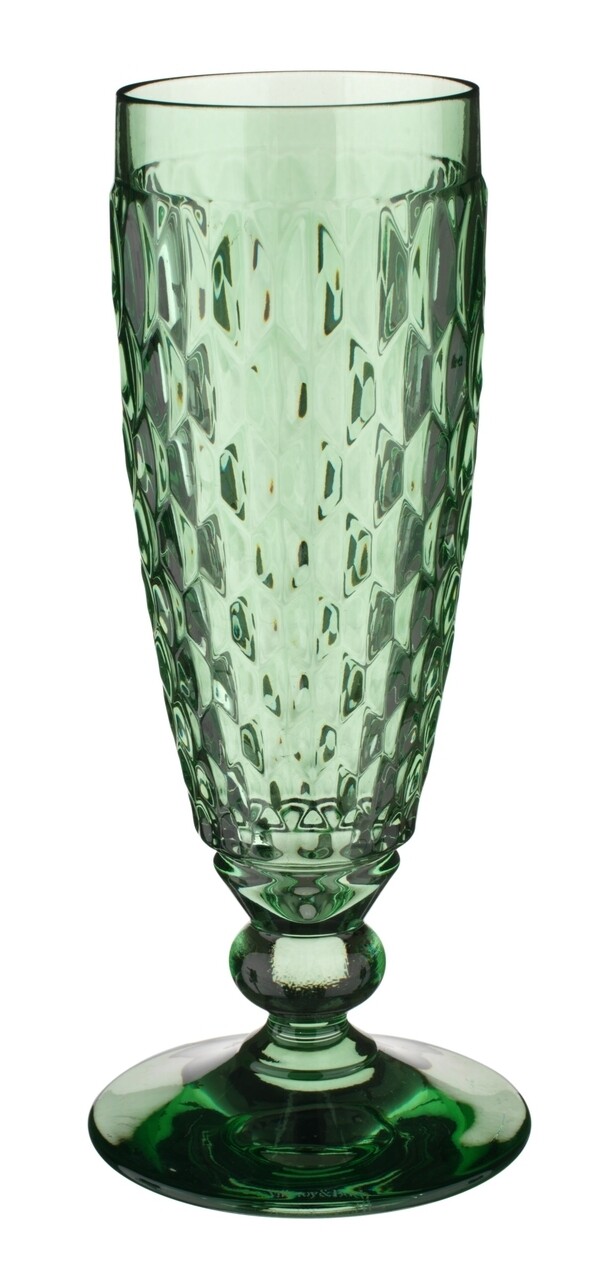 Set 4 pahare de sampanie, Villeroy &amp; Boch, Boston, 145 ml, sticla cristal, verde - imagine 7